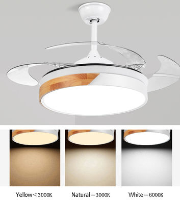 de Intrekbare Crystal Ceiling Fan Hidden Blade Plafondventilator van 42inch 220v met Licht