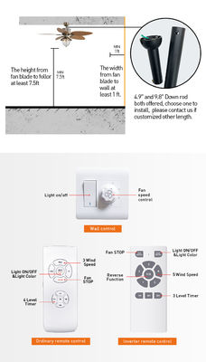 Modern Decoratief de Afstandsbediening Onzichtbaar Intrekbaar Blad van 4100k Crystal Ceiling Fan With Light
