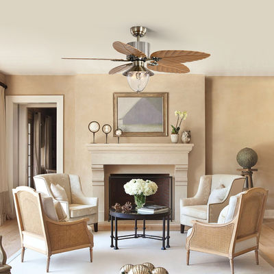 Modern Decoratief de Afstandsbediening Onzichtbaar Intrekbaar Blad van 4100k Crystal Ceiling Fan With Light