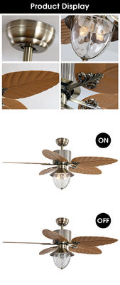 Modern Decoratief de Afstandsbediening Onzichtbaar Intrekbaar Blad van 4100k Crystal Ceiling Fan With Light