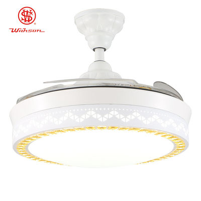 De moderne Decoratieve Witte Vouwbare Plafondventilator van 5250lm 70W met Licht voor Huis