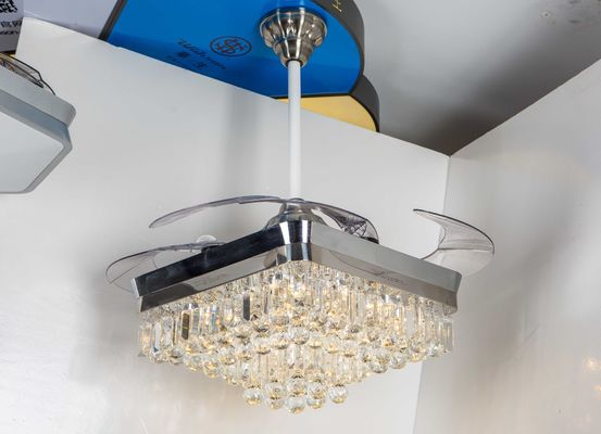 De eigentijdse van de het BladPlafondventilator van 110v 110W Intrekbare Kroonluchter Santi Nickle Color