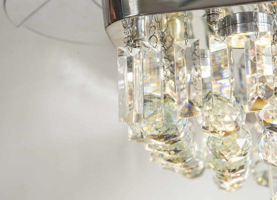 De eigentijdse van de het BladPlafondventilator van 110v 110W Intrekbare Kroonluchter Santi Nickle Color