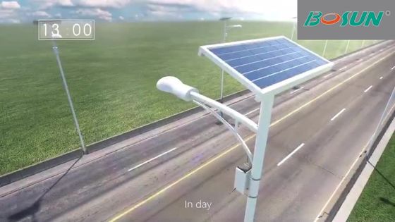 Iedereen in Één LEIDENE van 14000lm 30W 80W Zonne Aangedreven Straatlantaarn18v pool installeert