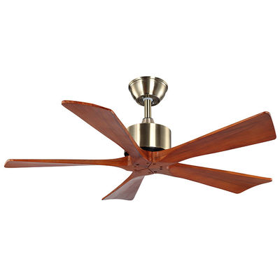 Plafondventilator van RoHS de Natuurlijke Houten 75w Moderne 5 Blad Elektrische het Licht van de 42 DuimPlafondventilator