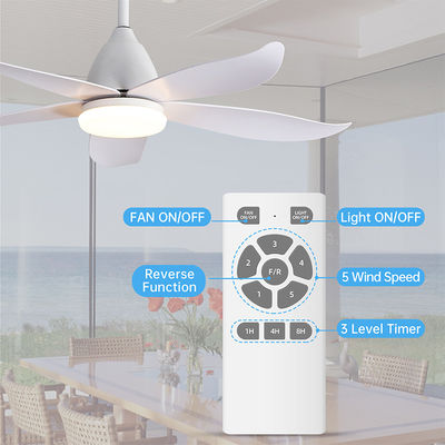 Buitensporig Ijzer 3000K 35W 5 ABS de Lamp Grote Natuurlijke Stijl van de BladPlafondventilator