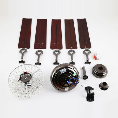 het BureauPlafondventilator van 4100K 3600LM Crystal Flush Mount Ceiling Fan met Lichte Trekkrachtketen
