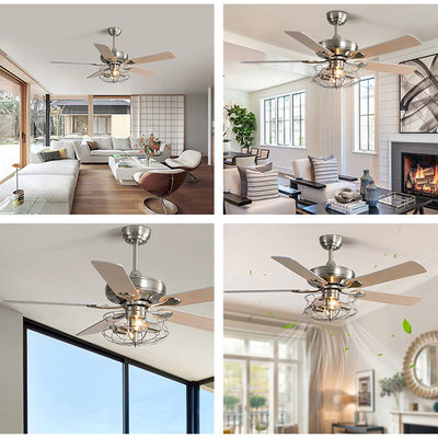 Modern Matte Brown 120V 60w de Stijl van 52 Duimcrystal ceiling fan light european