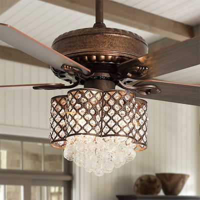 52Inch afstandsbediening120v Moderne Crystal Ceiling Lamp In Dining Zaal
