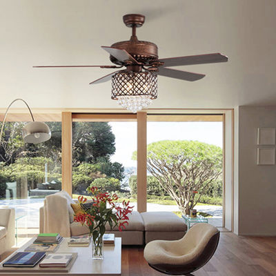 52Inch afstandsbediening120v Moderne Crystal Ceiling Lamp In Dining Zaal