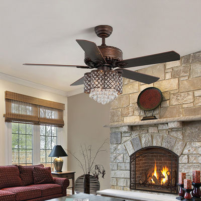 52Inch afstandsbediening120v Moderne Crystal Ceiling Lamp In Dining Zaal