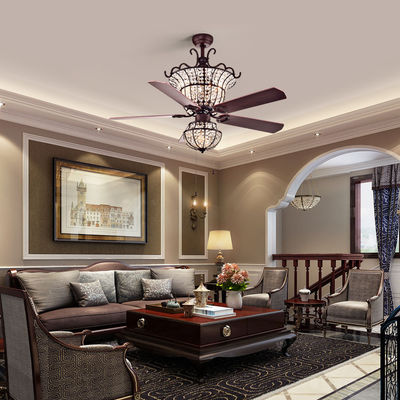 Luxe 6000LM 48 Duim 1220MM de Woonkamer van Kroonluchtercrystal ceiling fan light for