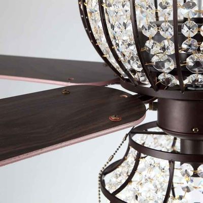 Luxe 6000LM 48 Duim 1220MM de Woonkamer van Kroonluchtercrystal ceiling fan light for