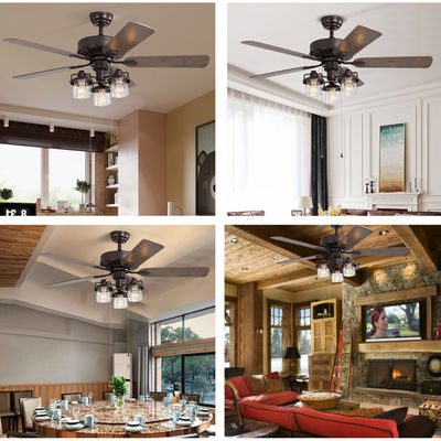 52Inch Crystal Cooling Air Ceiling Fan-Licht