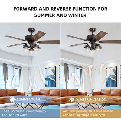 52Inch Crystal Cooling Air Ceiling Fan-Licht
