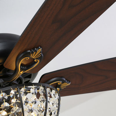 De Flatambacht 4100K 1320mm Plafondventilator Crystal Ceiling Fan With Remote van de hotelvilla