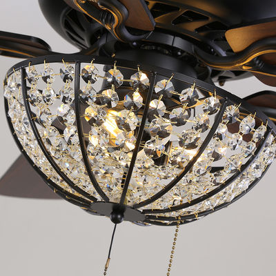 De Flatambacht 4100K 1320mm Plafondventilator Crystal Ceiling Fan With Remote van de hotelvilla