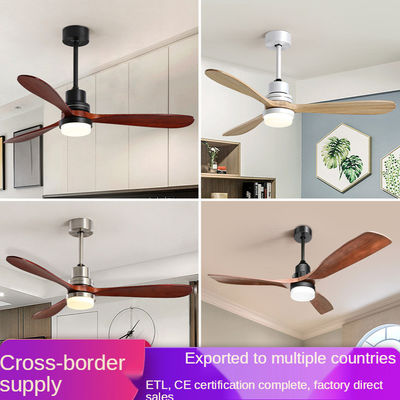 Gelijkstroom-borstelde de Plafondventilator Lichte Uitrusting 3 van Motordimmable Triplexbladen Gouden Kleur