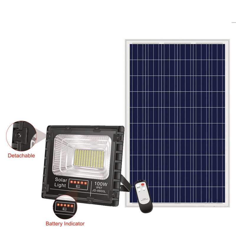 25w 150w 300 Lichte 80lm/w 3.7V Openlucht Zonne Aangedreven de Veiligheidslichten van de Watts Zonnevloed