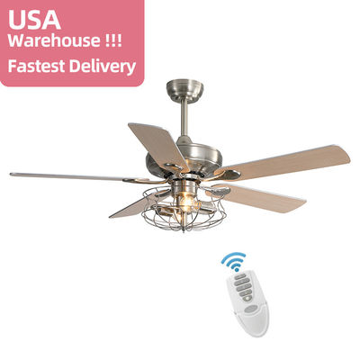 Modern Matte Brown 120V 60w de Stijl van 52 Duimcrystal ceiling fan light european